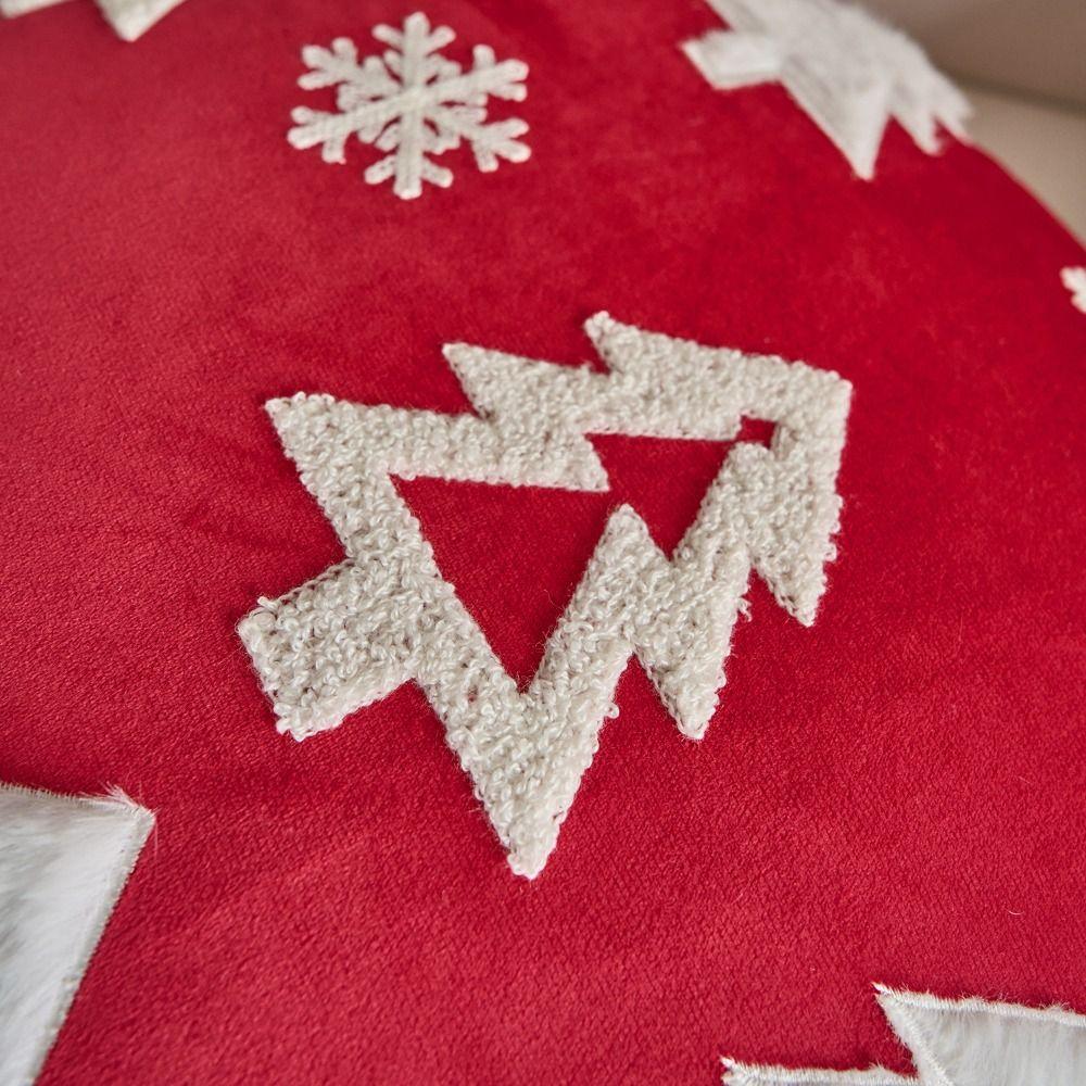 INS Style Throw Pillowcover Christmas Tree Cushion Cover Velvet Christmas Pillowcase Sofa/Bed