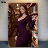 Винтажный металлический плакат, Настенное искусство, Декор для книжной полки и библиотеки, Силуэт женщины для гостиной