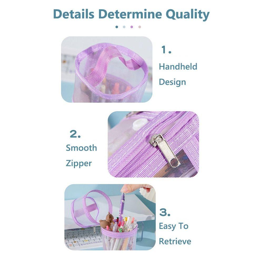 Цилиндрический пенал Двухцелевая сумка для канцелярских товаров Высококачественный пенал Школа Офис