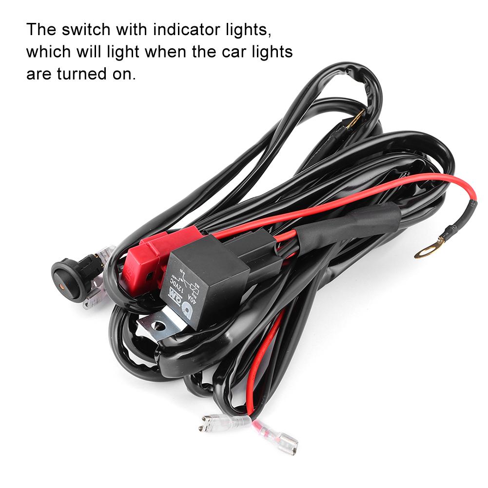 12V40A Высокомощный рабочий выключатель света жгут проводов водонепроницаемый для светодиодных длинных полосовых прожекторов