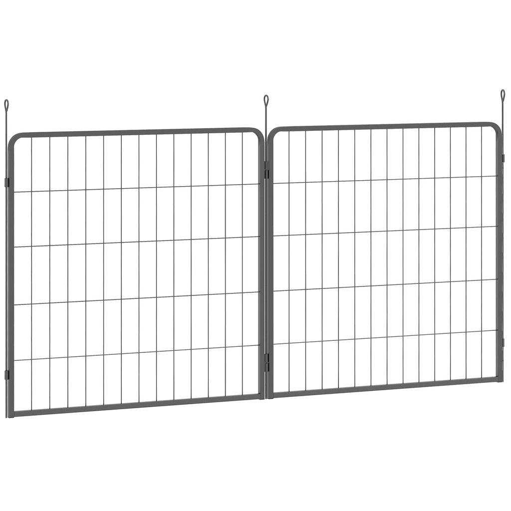 2 Piece Dog Pen Expansion Pack for 80cm High Pet Playpen with 3 Stakes, for Small and Medium Dogs