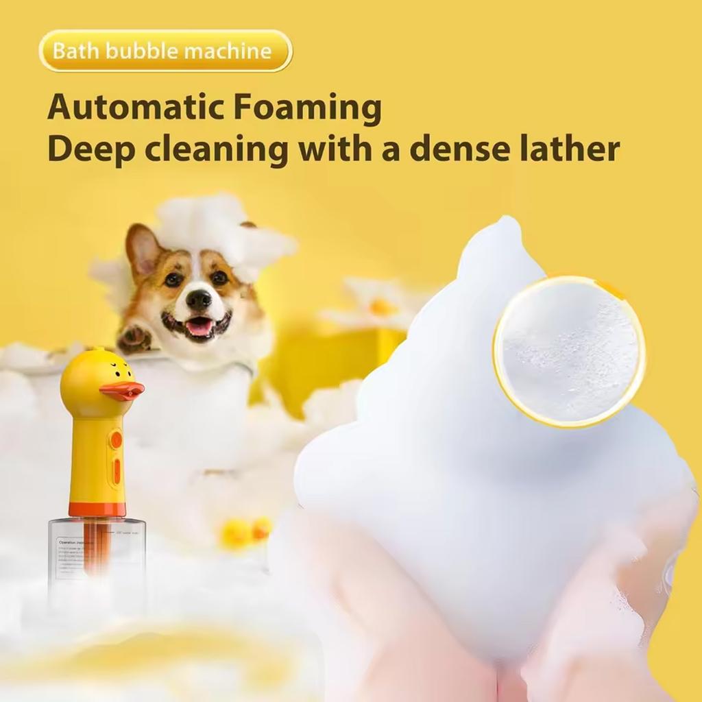 Portable Electric Dog Cleaning Foam Machine Automatic Soap Dispenser For Bathing Rechargeable Shampoo Mix Bottle
