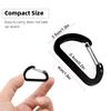 Small Carabiner Clip Lightweight Aluminum Alloy D Shaped Small Hook for Outdoo Backpacks Key Rings Chains Ropes Water