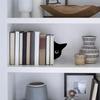 2Pcs Cat Book Stand Whimsical 3D Cat Design Sturdy Metal Construction Booklocks Powder-coated Decorative Bookends