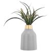 Flower Vase with Rust-Resistant Coating | Stylish and Easy-to-Clean Finish | Compact Design for Modern Décor | Bouquet Vase - Grey