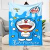 Doraemon Heart Adventure Blanket Warmthful Decor Perfect for Picnics Seaside Livingroom Four Seasons Universal Digital Print