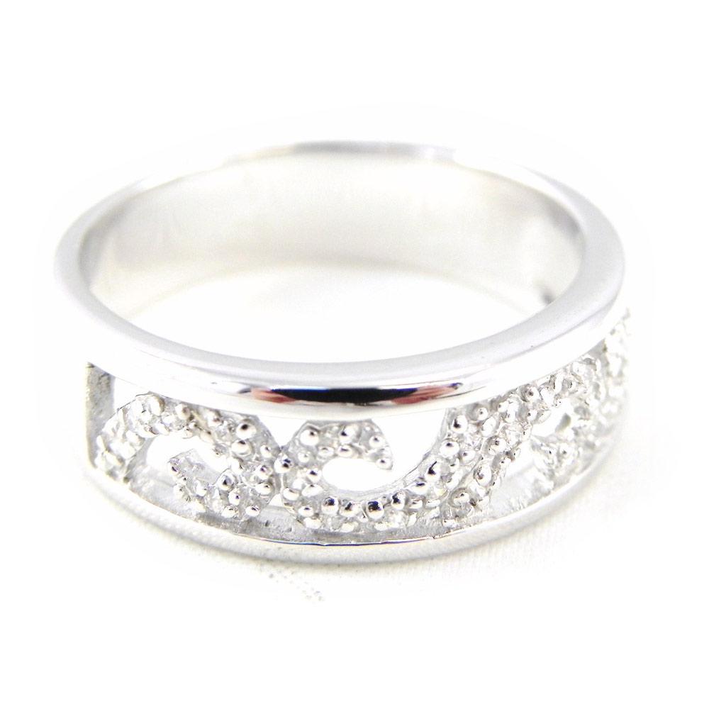 Silver Ring 'Scarlett' White