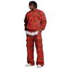 Мужской комплект: многослойный свитшот с круглым вырезом и брюки-карго с эластичным поясом
