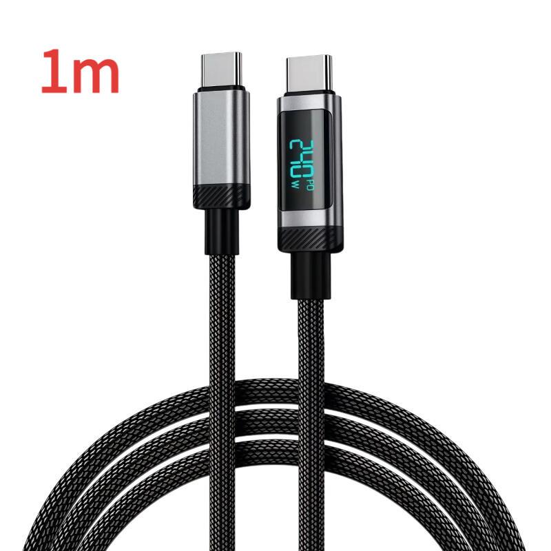 240 В PD3.1 48 В 5 А Кабель для быстрой зарядки USB C на Type C Кабель Цифровой дисплей 1 м / 2 м Провод для передачи данных Для мобильного телефона Macbook IPad Ноутбука