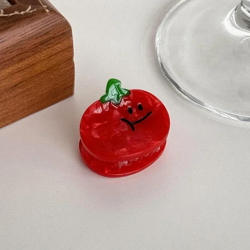 Милые овощи Маленький зажим для волос Ацетатные заколки для волос для женщин Девушек Сладкие заколки Зажим-краб Заколки для волос Детские модные аксессуары