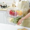 Прозрачный ящик для хранения продуктов, штабелируемый контейнер для свежести, органайзер для овощей в холодильник, бытовой