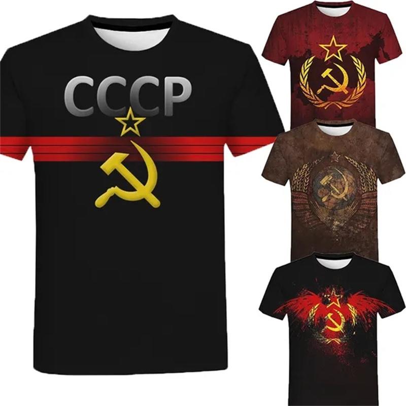 New Men Women Children T Shirt Summer CCCP Russian 3D T-Shirts USSR Soviet Union Short Sleeve Tshirt Moscow Cool Tees Tops Male
