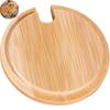Cup Lid Sealing Lid Coaster Round Wine Bucket Lid Mug Lid Seasoning Lid Bamboo Wooden Bamboo