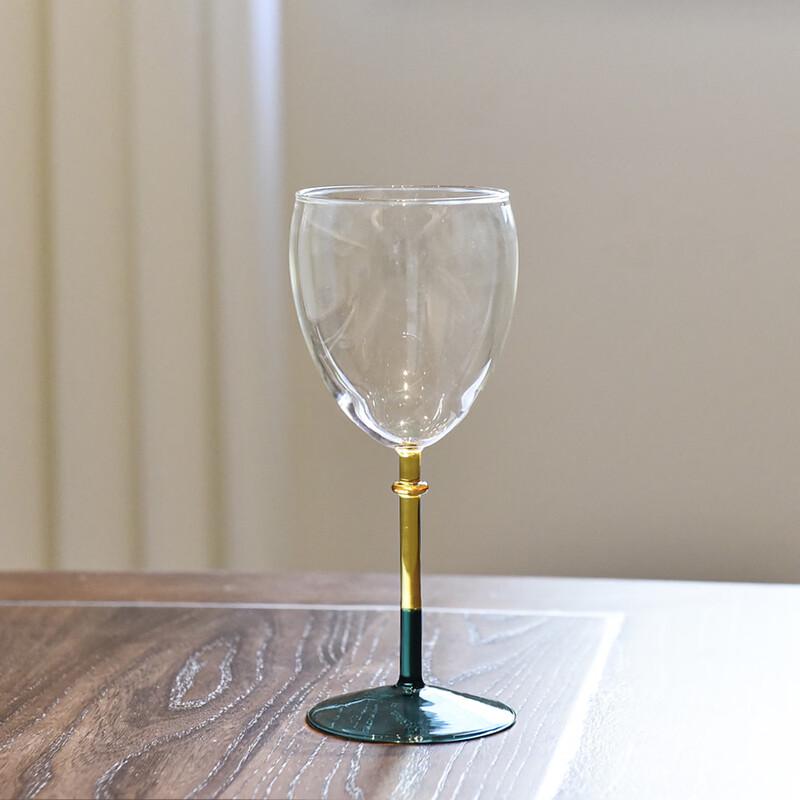 Color-Block Stemmed Glass