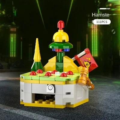 Fashion Video Play Piano Drum Set Shot Counter Assembly Model Children Assembled Building Blocks Toy Gifts