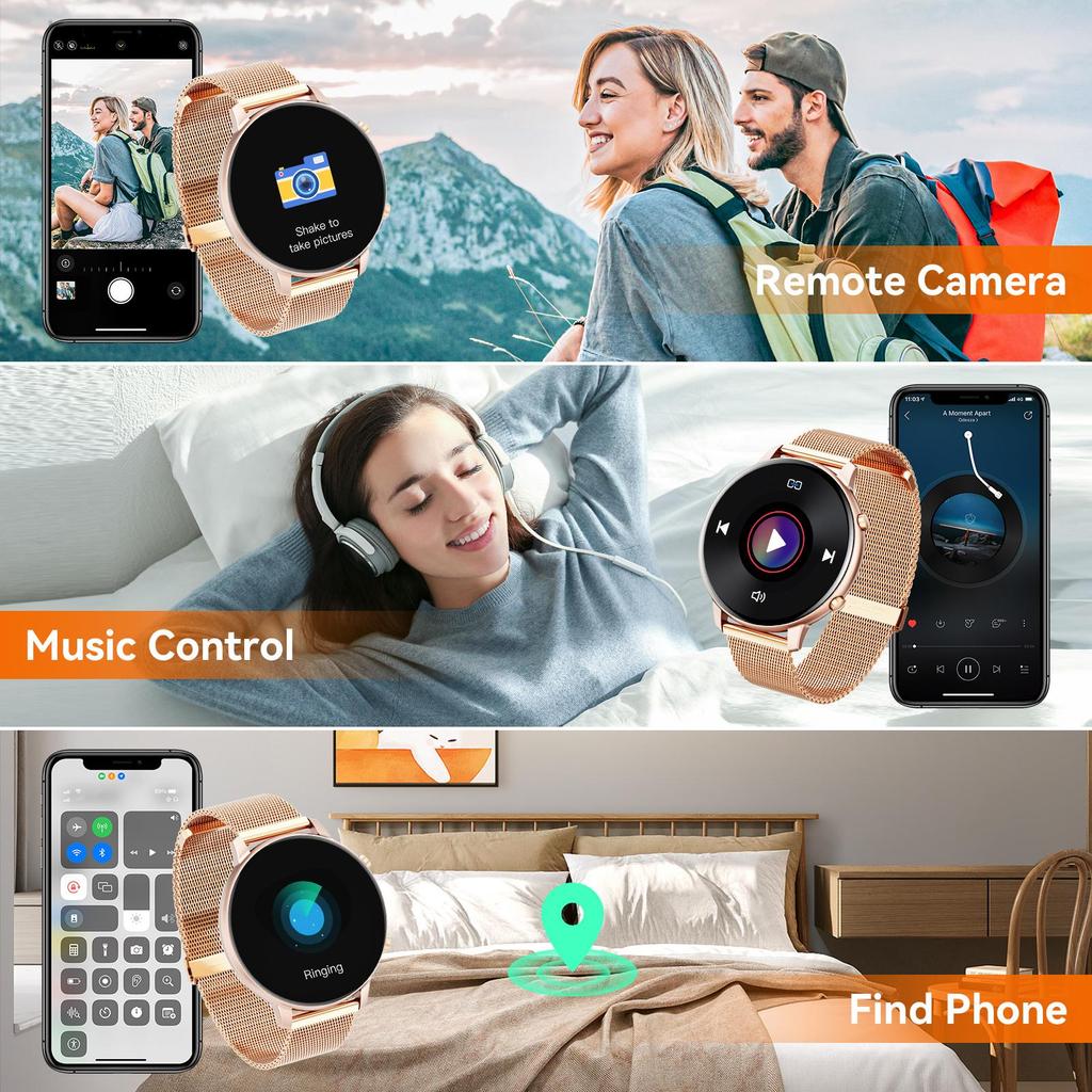 Женские смарт-часы, экран 1,39, Bluetooth-звонки, мужские фитнес-водонепроницаемые часы, с функцией сна и пульсометром