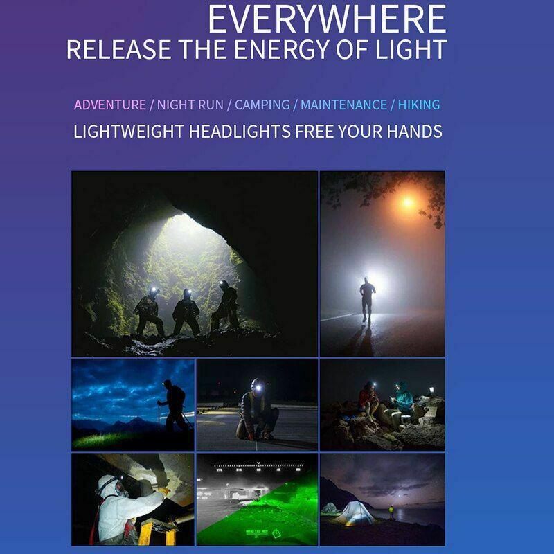 Светодиодная фара XPG+COB: USB-зарядка, датчик масштабирования, многофункциональный для рыбалки на открытом воздухе