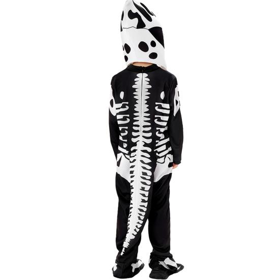 Kids Skeleton Costume Halloween Skeleton Tutu Skirt/Dinosaur Jumpsuit/Bone Onesie Outfit for Boys Girls Dress-up