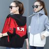 New Autumn Women's Hooded Windbreaker Causal Jackets Basic Coat Zipper Lightweight Jacket Sports Outwear