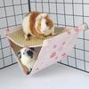 Двухслойная гамак-лежанка для питомцев, охлаждающая подстилка, мультяшный рисунок, охлаждающий гамак, удобная, дышащая, платформа для прыжков хомяка, летняя