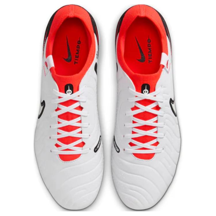 Nike Tiempo Legend 10 Искусственный газон HG (Резиновые короткие шипы) Амортизирующие Прочные Футбольные Бутсы Мужские кроссовки Белые Красные DV4332-100