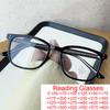 High Quality Vintage Square Reading Glasses Women Men Luxury Brand Small Round Black Glasses Eyeglasses Prescription +2 +5