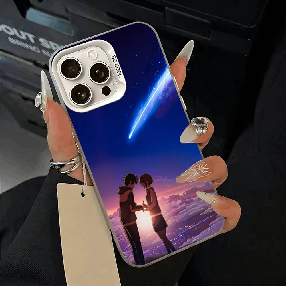 Y-N-Ваше Имя Чехол для Телефона для iPhone 17,16,15,14,13,12,11 Plus,Pro Max,XS,белый серебристый чехол для телефона