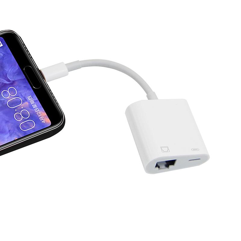 Адаптер для подключения мобильного телефона Lightning к порту Rj45 Ethernet-конвертер
