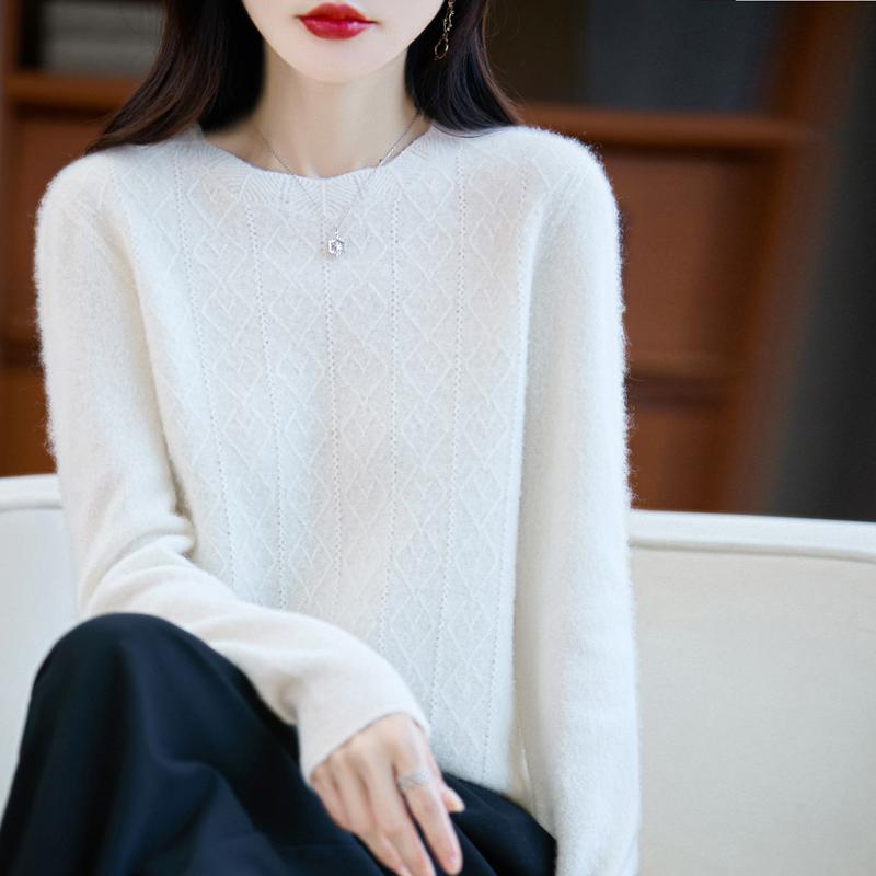 Женский кашемировый свитер Qinghe кашемир 30% кашемир 70% шерсть осенне-зимний пуловер теплый и модный