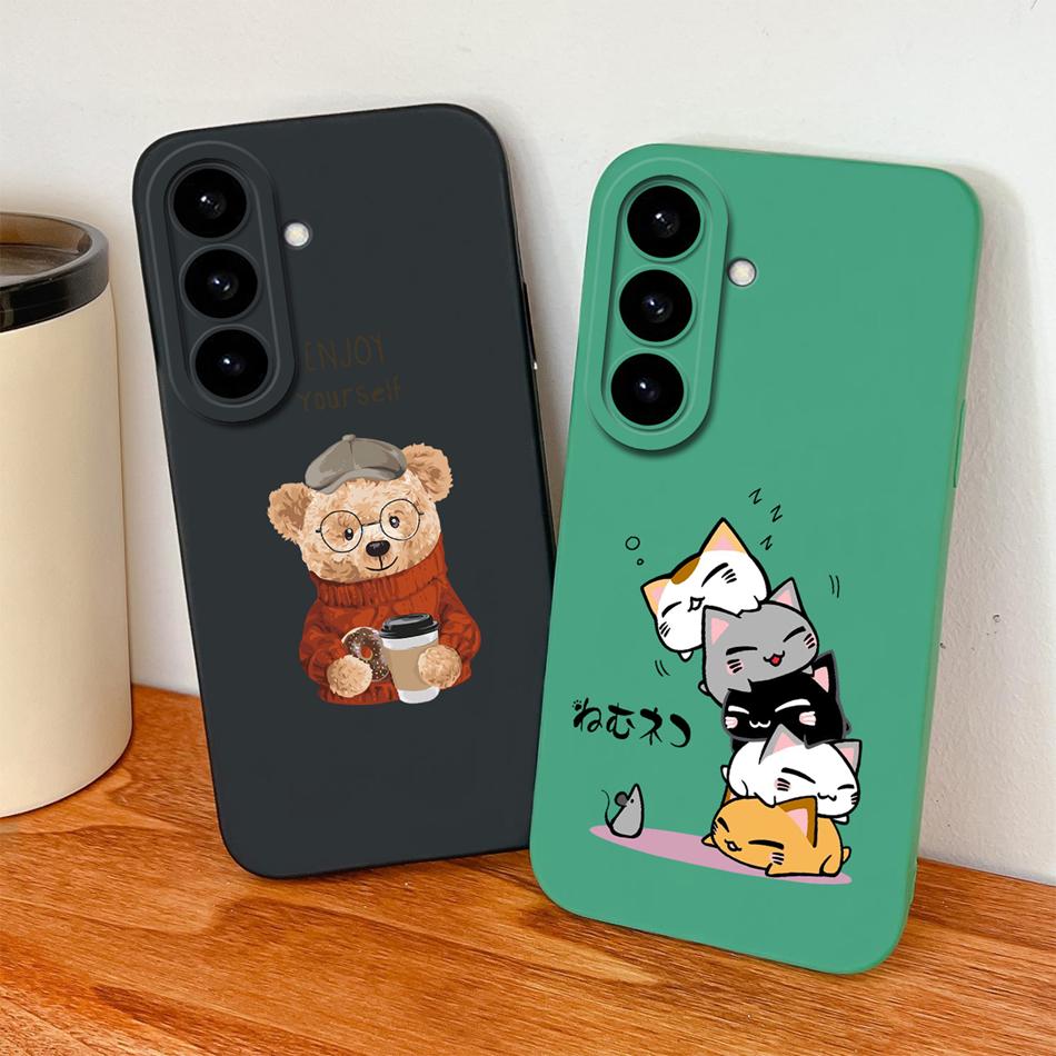 For Samsung S26 Ultra Phone Case For Galaxy S26 Plus Cute Astronaut Liquid Silicone Full Coverage Anti Drop Soft Durable Bumper