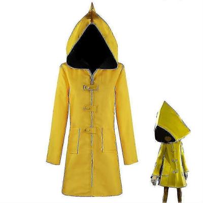 Костюм для косплея Little Nightmares Унисекс Желтая Длинная Куртка Пальто Одежда для Косплей Представлений на Хэллоуин