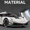 1/24 Koenigsegg Jesko Attack Alloy Sports Car Model Diecast Metal Racing Car Model Simulation Sound and Light Children Toy Gift