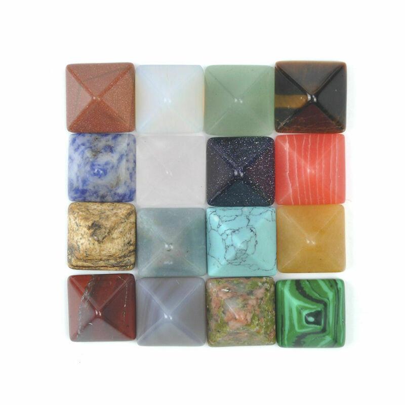 Authentic Natural Quartz Chakra Pyramid Stone Set For Meditation Healing And Spiritual Growth