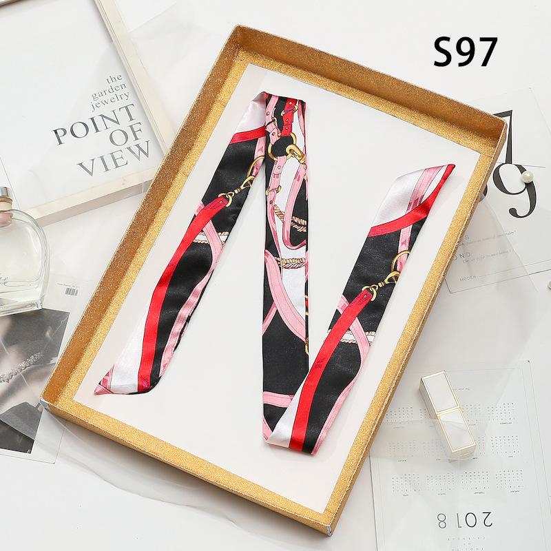 Solid Color Scarf, Women'S Slim And Long Scarf, Decorative Tie Bag, Ribbon, Versatile Headband, Bow Belt, Fashionable Scarf