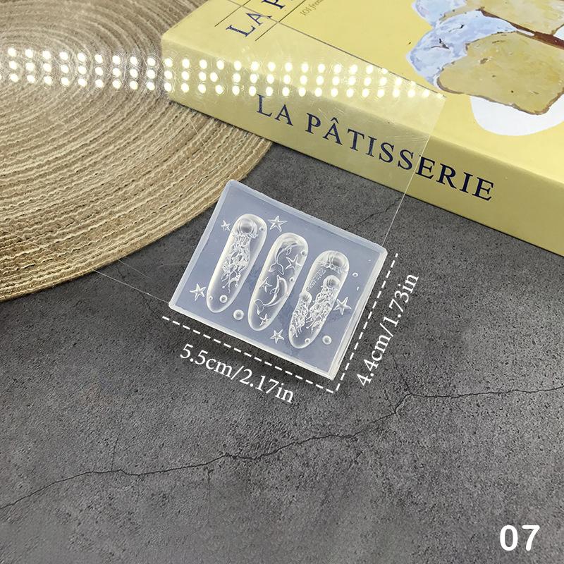 3D Nail Mold Ice Flower Bread Jellyfish Fox Eyeball Stamping Stencils Uv Gel Polish Art Mould Silicone Carving Tool Diy Design