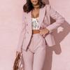 Women's Professional Suit Double-breasted Office Blazers Suit Professional Women's Suit 2-piece Suit