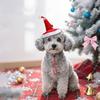 Cat Xmas Hat Puppy Velvet Red Christmas Hat Pet Hat with Snowflakes for Cats Small Dogs Party Photo Prop Festive Costume Accessory