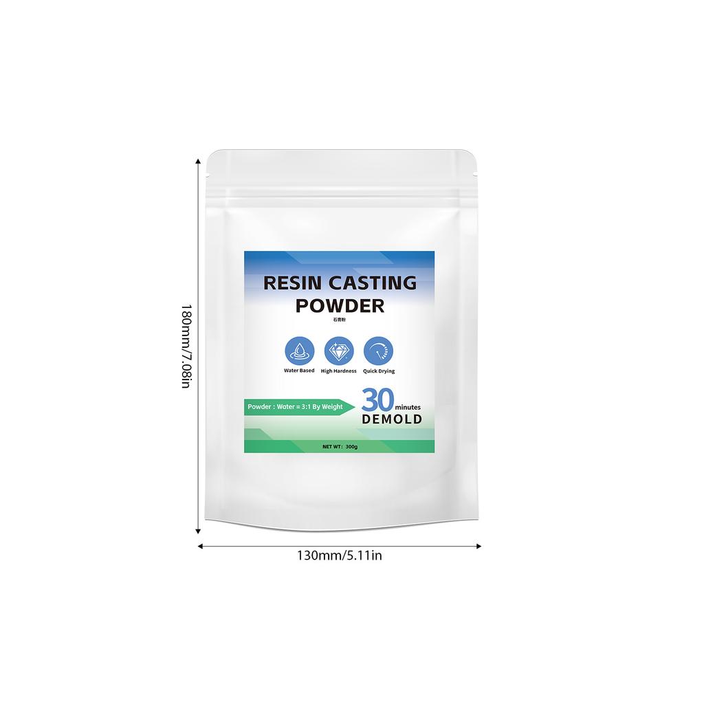 300-1000g High Density Gypsum Powder White DIY Gypsum Doll Casting Mold Making Material Cement Clay Molding Material Handicraft