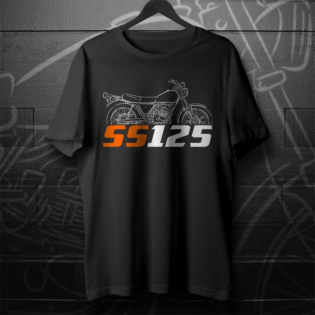 Для поклонников Harley-Davidson SS 125 1976-1978 - Мотоциклетная футболка для райдеров