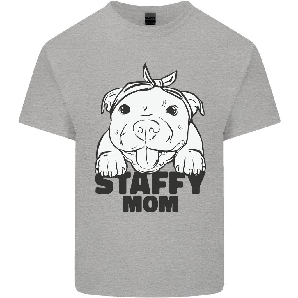Staffy Mom Funny Staffordshirt Terrier Unisexs Light Cotton TShirt