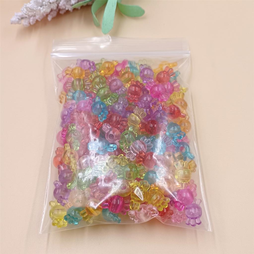 Home Party Supplies Hand-Beaded Mixed Color Flower Heart Shell Candy Candy Color DIY Loose Beads Beads With Hole Crafted 150Pcs for Jewelry Making