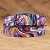 Original, Real Cowhide Retro Rainbow Color Graffiti Printed Belt, Personalized Retro Belt American Japanese And Korean Style
