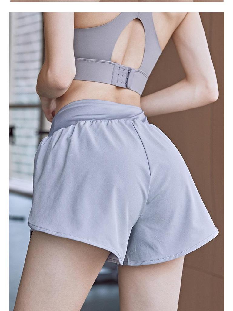 Women's High-Waisted Quick-Dry Sports Shorts for Yoga and Running