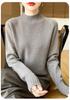 2024 Autumn/Winter High Neck Beaded Wool Sweater - Long Sleeve, Loose Fit