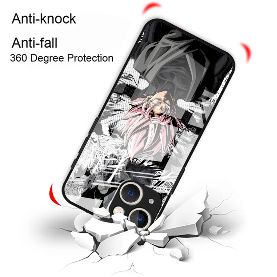 D-ragonS B-allS Guku Case for iPhone 17 Pro Max 8 12 11 13 XR 16 14 Air 15 Plus Glass Phone Cover