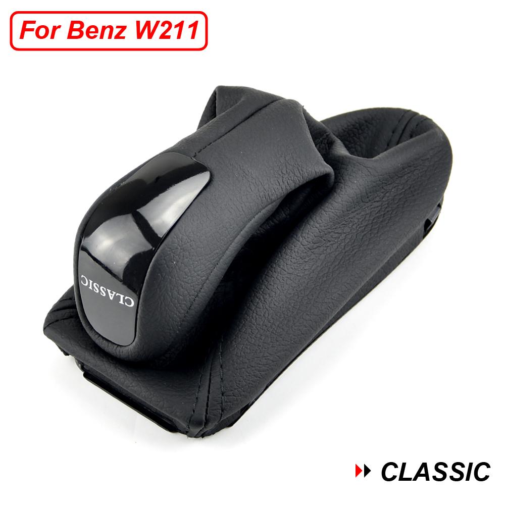 Car Accessories For Mercedes Benz W211 Automatic Speed Gear Stick Shifter Knob Lever HandBall Gaiter Boot Leather Cover