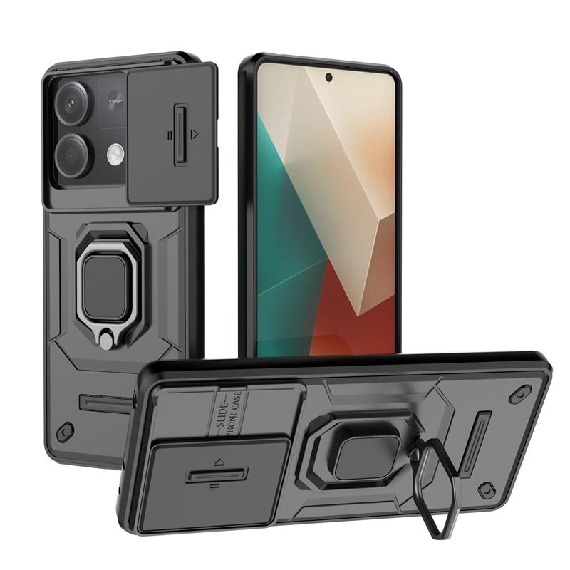 Для Xiaomi Redmi Note 13 5G чехол слайдер объектив камеры защитное кольцо подставка телефон задняя крышка для Redmi Note13 5G магнитная защита Funda