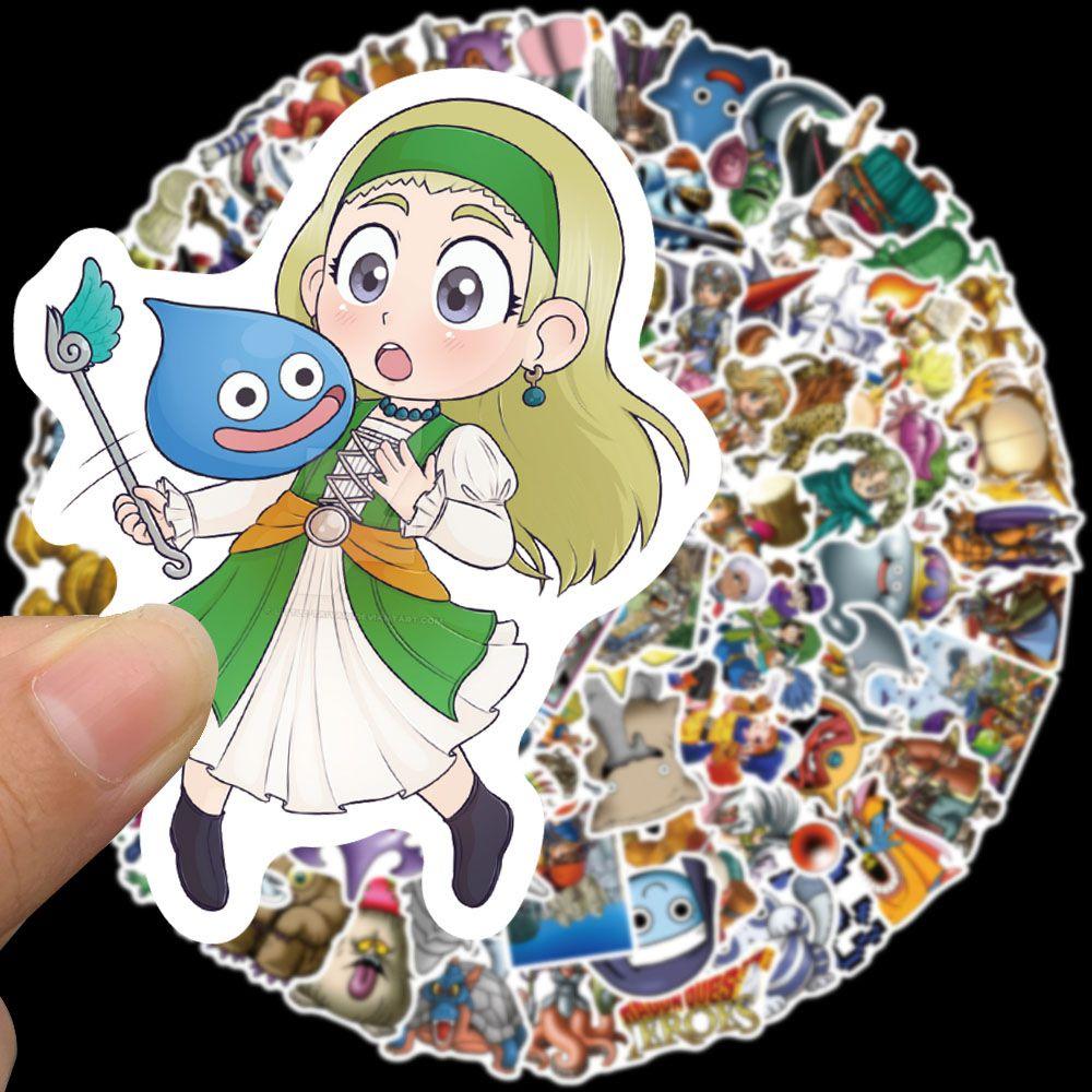 50 шт. Мультяшные наклейки Dragon Quest для гитары, скейтборда и мобильного телефона, водонепроницаемые и цветные