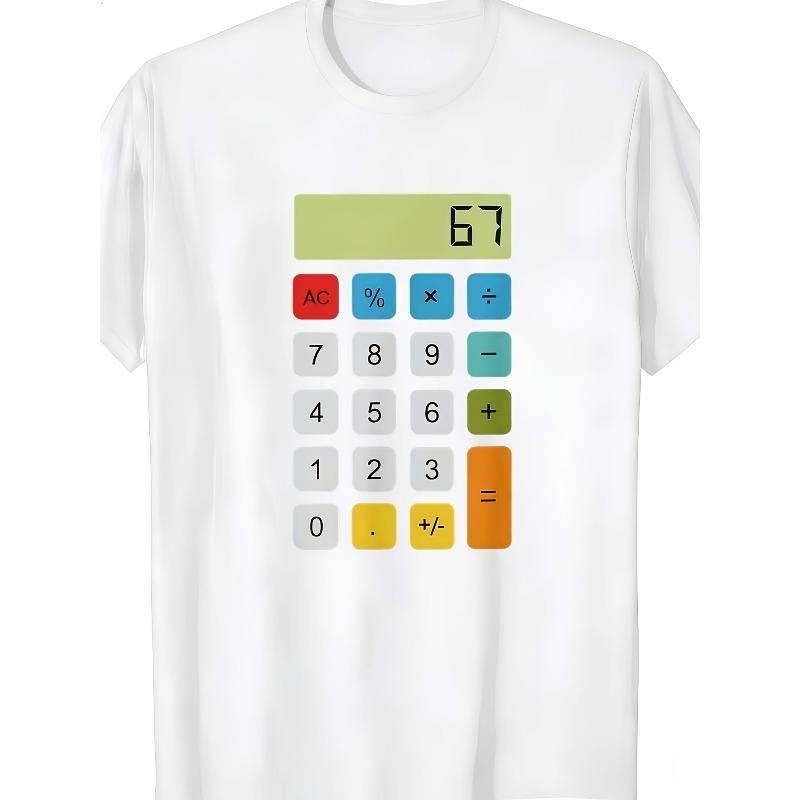 Calculator Six Seven Fun Math Meme Tshirt Unisexs Tshirt Summer New Unisex Tshirt