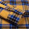 Men's Fashion Brushed Flannel Plaid Striped Shirts Single Patch Pocket Comfortable 100% Cotton Long Sleeve Standard-fit Shirt